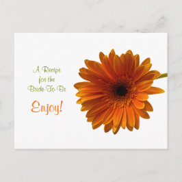 Postal Cartão de Receita de Gerbera Laranja