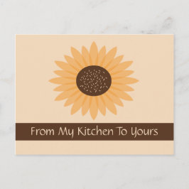 Postal Cartão de Receita de Girassol