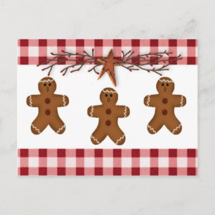 Postal Cartão de Receita de Homens Gingerpão