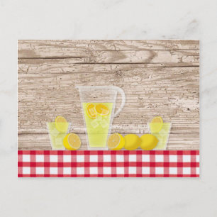 Postal Cartão de Receita de Limonada