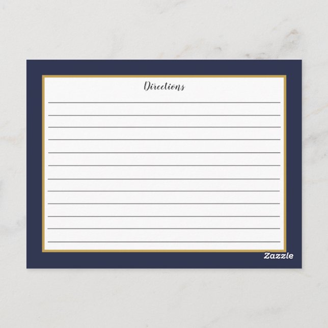 Postal Cartão de Receita de Monograma de Folhagem Dourada (Verso)