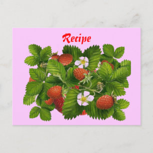 Postal Cartão de Receita de Morango