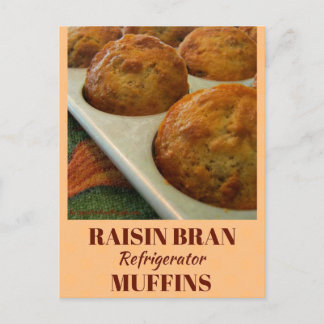 Postal Cartão de Receita de Muffins Refrigerador de Marca
