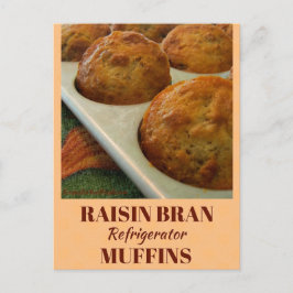 Postal Cartão de Receita de Muffins Refrigerador de Marca