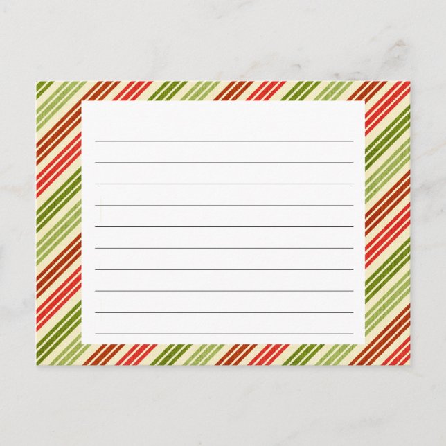 Postal Cartão de Receita de Natal (Frente)
