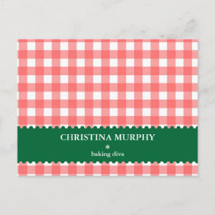 Postal Cartão de receita de nome personalizado revestido