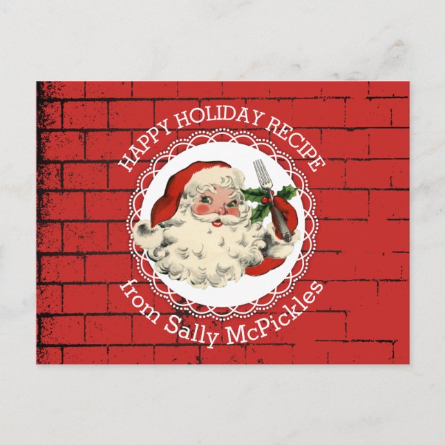 Postal Cartão de receita de panificação do cozinhar de ga (Frente)