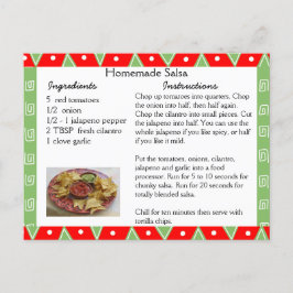 Postal Cartão de Receita de Salsa Homemade