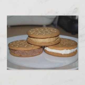 Postal Cartão de Receita de Sanduíches de Sorvete Fácil