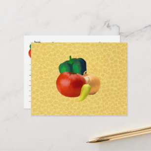 Postal Cartão de Receita de Veggies