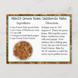 Postal Cartão de Receita do Assar de Berbee Verde da Mim