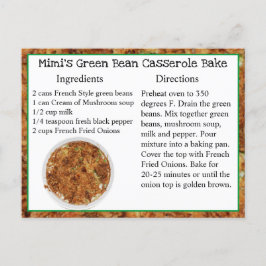 Postal Cartão de Receita do Assar de Berbee Verde da Mimi