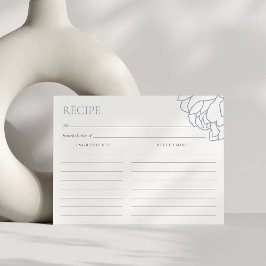 Postal Cartão de Receita do Chá de panela Dusty Blue Peon