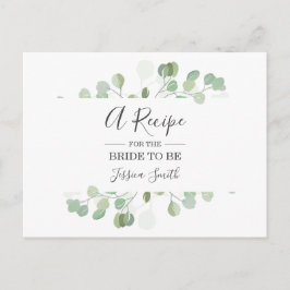 Postal Cartão de Receita do Chá de panela Eucalyptus Gree