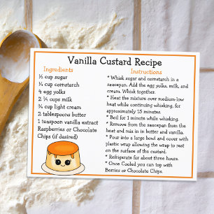 Postal Cartão de Receita do Vanilla Custard