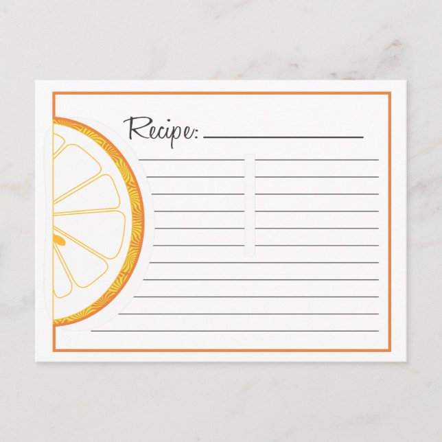 Postal Cartão de Receita Laranja (Frente)