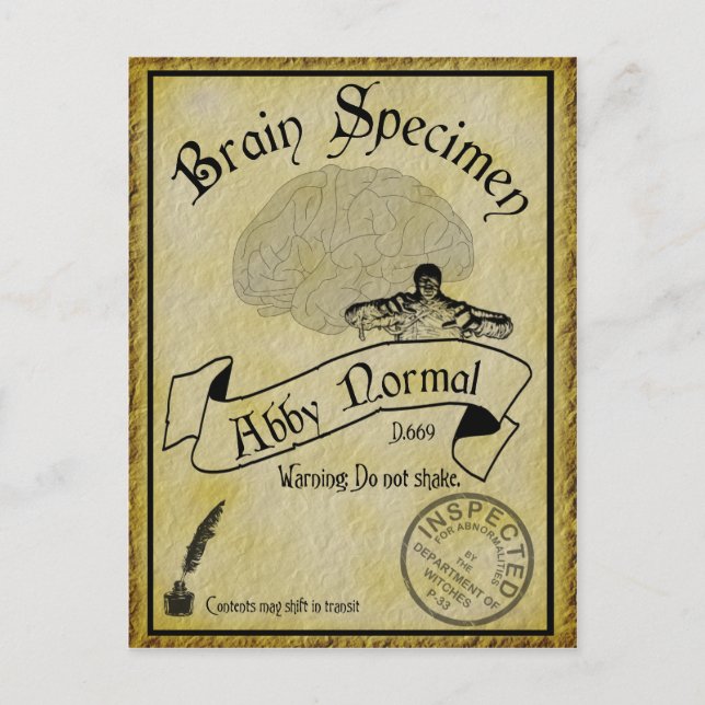 Postal Cartão de Receita Normal Abby Halloween (Frente)