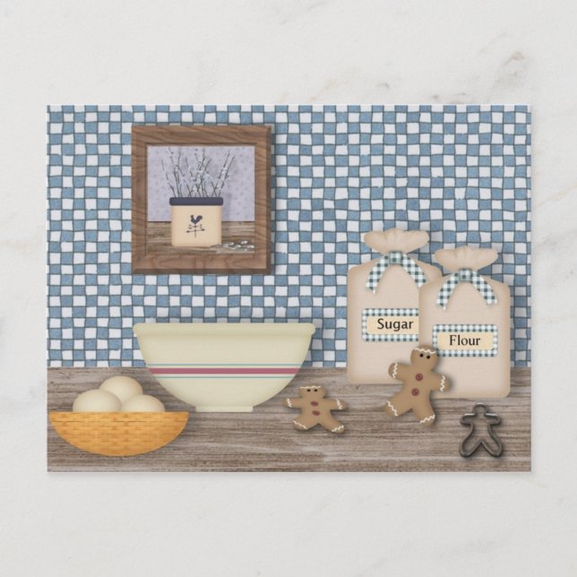 Postal Cartão de Receita para Homens de Pão-de-Banho (Frente)