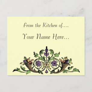 Postal Cartão de Receita Personalizada Cornucopia de Ação