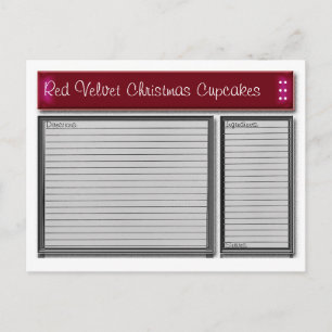 Postal Cartão de Receita Personalizada de Destaque Verme