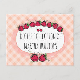 Postal Cartão de receita personalizado para morangos de r