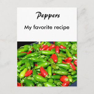 Postal Cartão de Receita - Pimentos