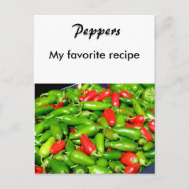 Postal Cartão de Receita - Pimentos