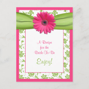 Postal Cartão de Receita Rosa Daisy para a Noiva