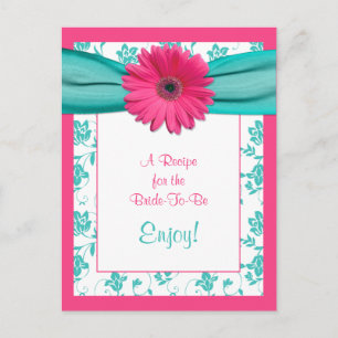 Postal Cartão de Receita Rosa Daisy para a Noiva