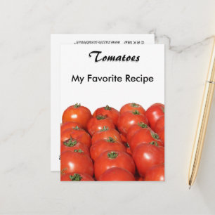 Postal Cartão de receita - Tomates