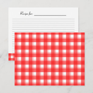 Postal Cartão de Receita Xadrez País Vermelho Branco