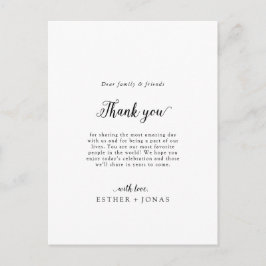 Postal Cartão de Recepção de Agradecimento de Script Vint