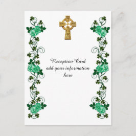 Postal Cartão de recepção Irish Celtic Cross