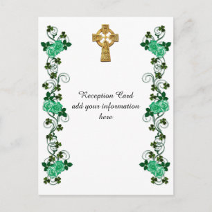 Postal Cartão de recepção Irish Celtic Cross