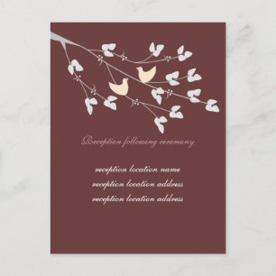 Postal Cartão de Recepção Lovebird