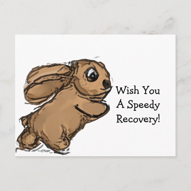 Postal Cartão de Recuperação Bunny (Frente)
