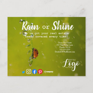 Postal Cartão de Referência de Cliente de Imóveis Joia da