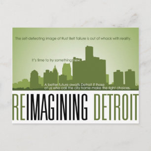 Postal Cartão de Reimagining Detroit