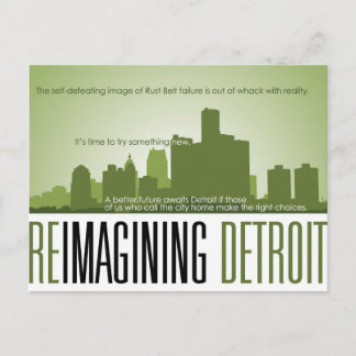 Postal Cartão de Reimagining Detroit
