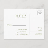 Cartão de resposta de casamento de primavera com f