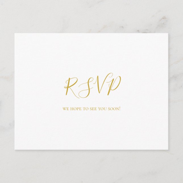 Postal Cartão de Resposta de Pedido de Música em Ouro Sim (Frente)