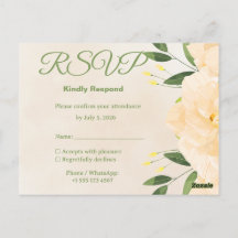 Cartão de Resposta para Casamento Islâmico | Convi