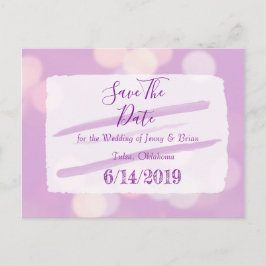 Postal Cartão de Salvar Data de Casamento com Efeito Boke