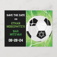 Cartão de Salve o Dia do Bar Mitzvah com Bola de F