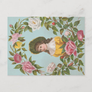 Postal Cartão de São Valentim Alemão Vintage Kitsch, 1884