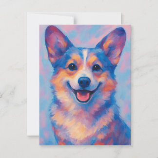 Postal Cartão de Saudação Corgi