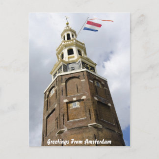 Postal Cartão de saudação da Torre de Amsterdã