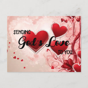 Postal Cartão de Saudação das Escrituras O Amor de Deus