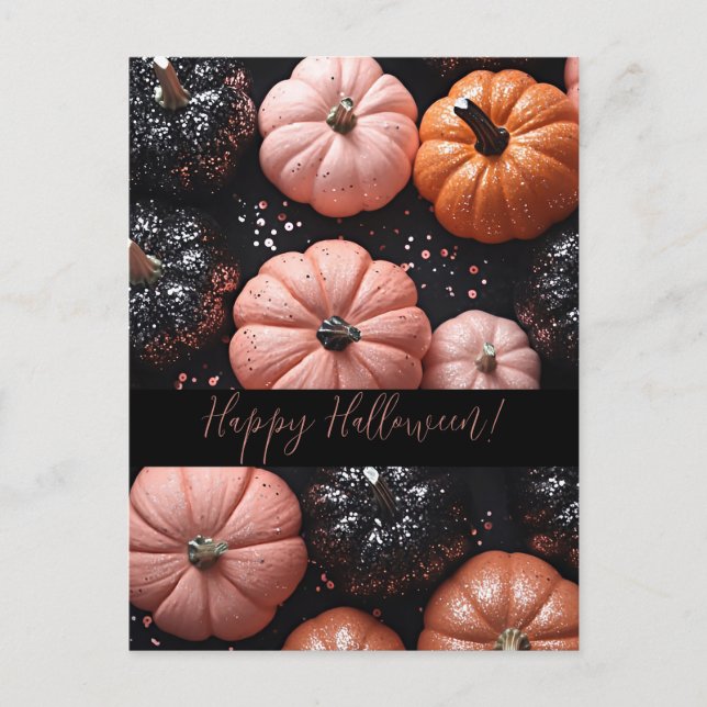 Postal Cartão de Saudação de Halloween para Bompkins (Frente)