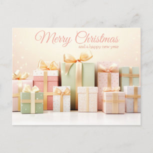 Postal Cartão de Saudação de Natal Festivo e elegante